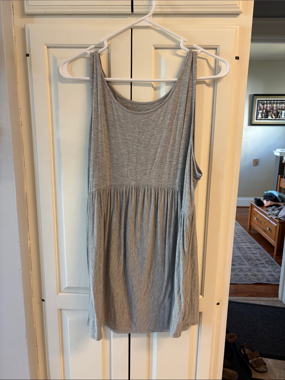 Casual Women's Grey Sleeveless Tunic Top Maternity XL